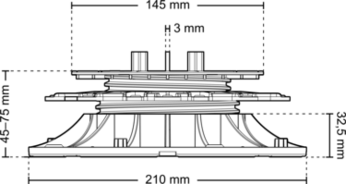 Dimensions max 045 075 d3 front