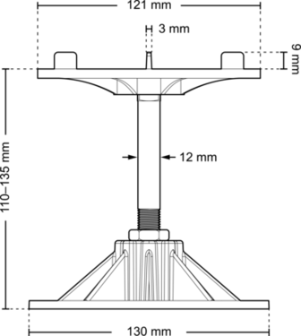 Dimensions alu 110 135 l3 front