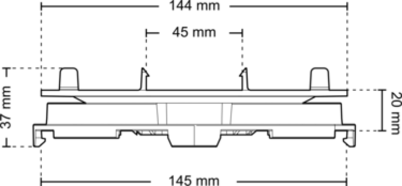 Dimensions adec le145 front