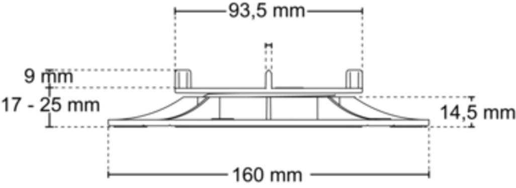 Dibujo técnico CLE 017 025 L3 AD Side