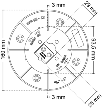 Dibujo técnico CLE 017 025 L3 AD Top