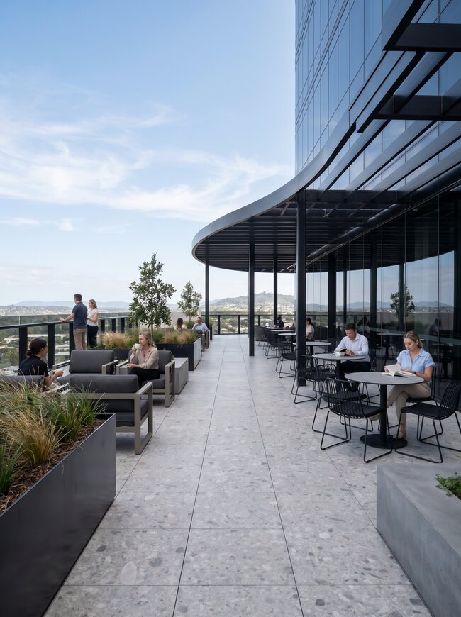 Terraza Mirador en el Corazón Empresarial de Brisbane