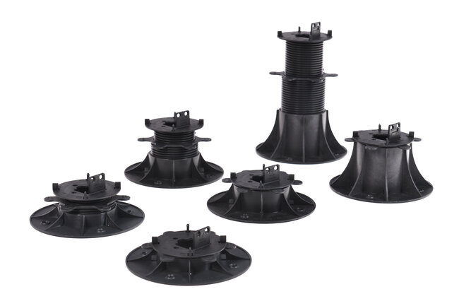 Serie de Plots Soporte Regulables clever level para terrazas con baldosas y vigas