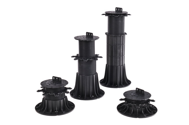 Soportes regulables para vigas de terraza de diferentes alturas