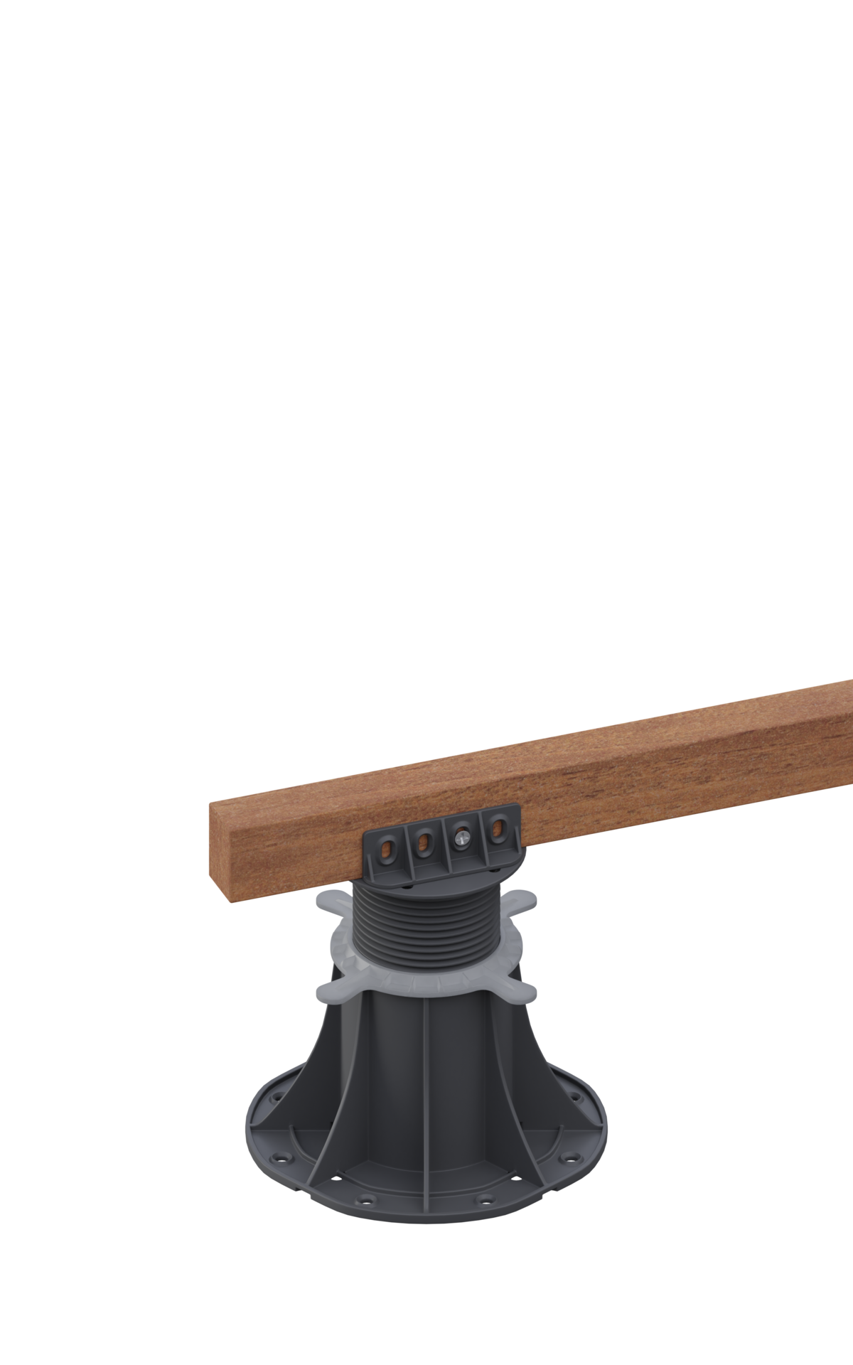 Regulowany wspornik tarasowy Standard zamontowany pod legarem drewnianym

Plots Soporte de Terraza Regulables Standard montado bajo viga de madera