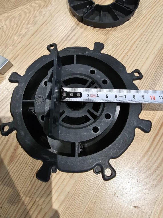 serie spiral anchura máxima de la vigueta en el soporte ajustable